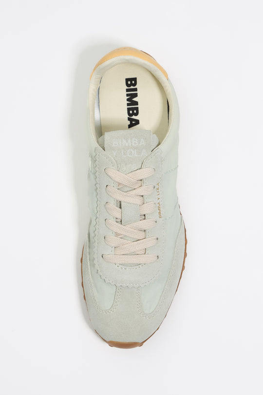 Aquamarine suede and technical fabric 13 29 sneaker