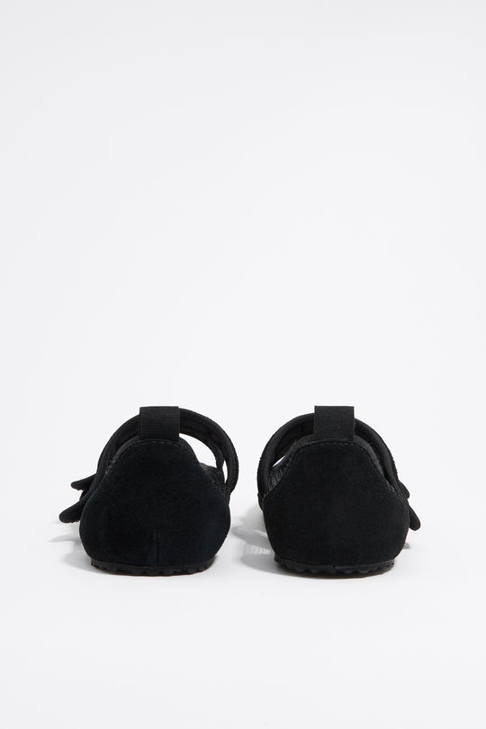 Black net sporty ballerina