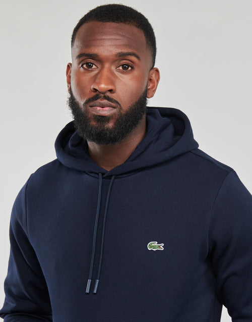 Buy Men S Lacoste Organic Cotton Hooded Sweatshirt Sh9623 Online