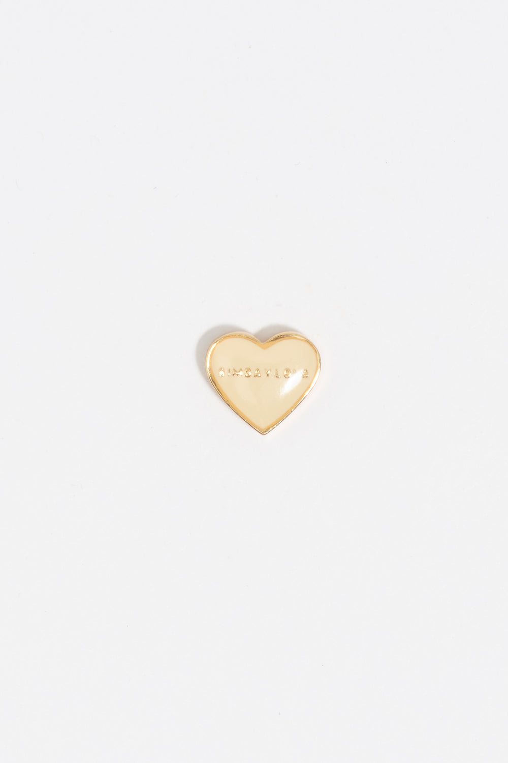 Ivory and gold heart earrings