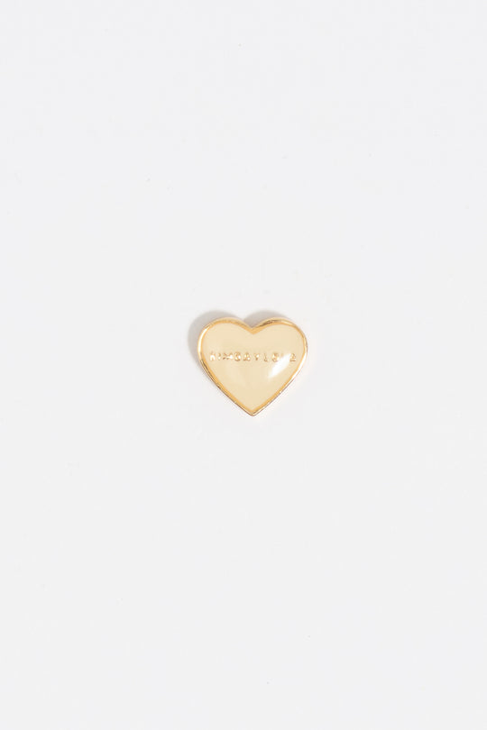 Ivory and gold heart earrings