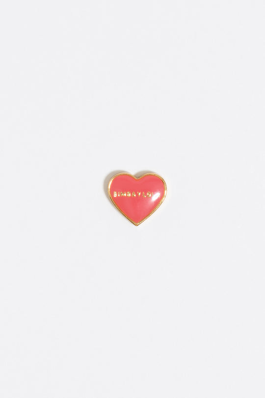 Red and gold heart earrings