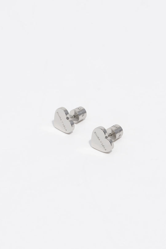 Silver heart earrings