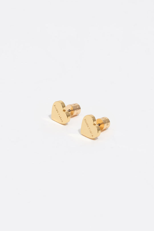 Golden heart earrings