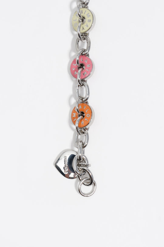 Silver-tone logos bracelet