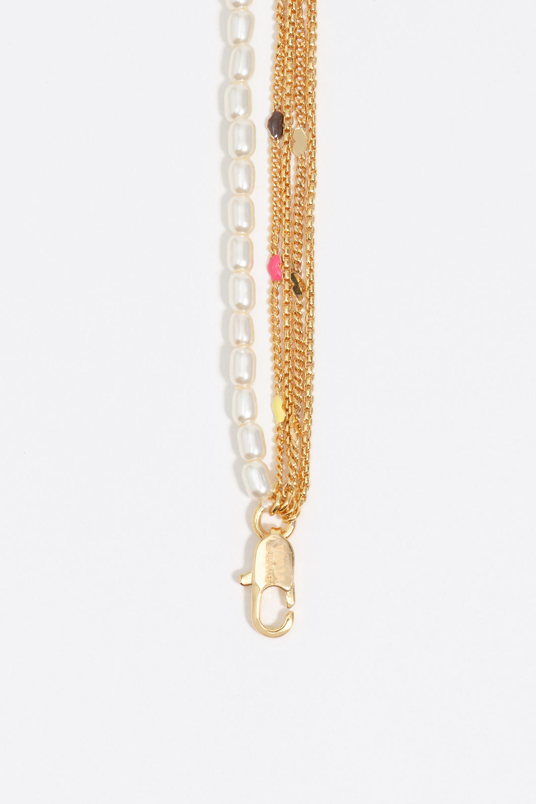 Ivory logo multi-chain bracelet
