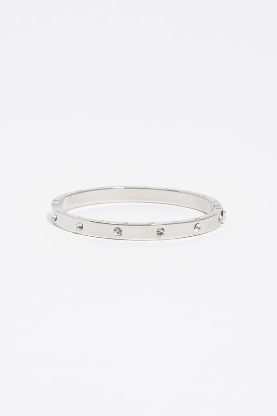 Silver crystals bracelet