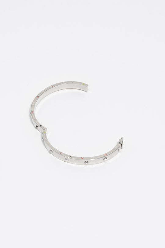 Silver crystals bracelet