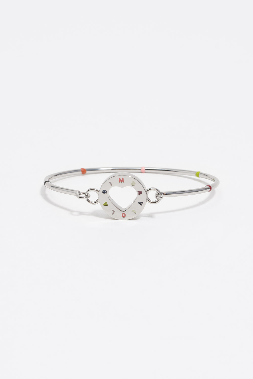 Silver logo rigid bracelet