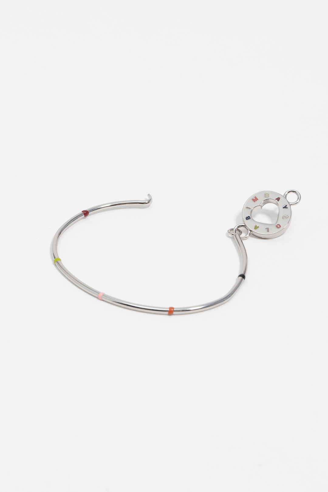 Silver logo rigid bracelet