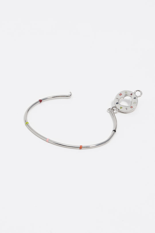 Silver logo rigid bracelet