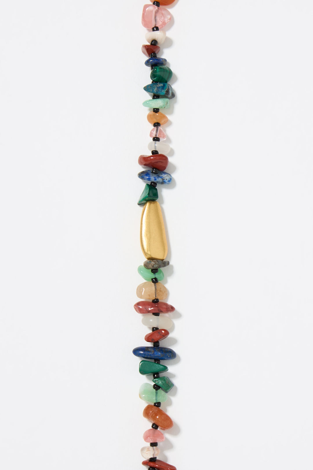 Matte gold dragonfly and multicolor stones necklace