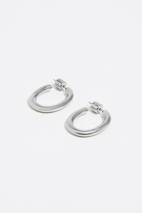 Silver hoop earrings