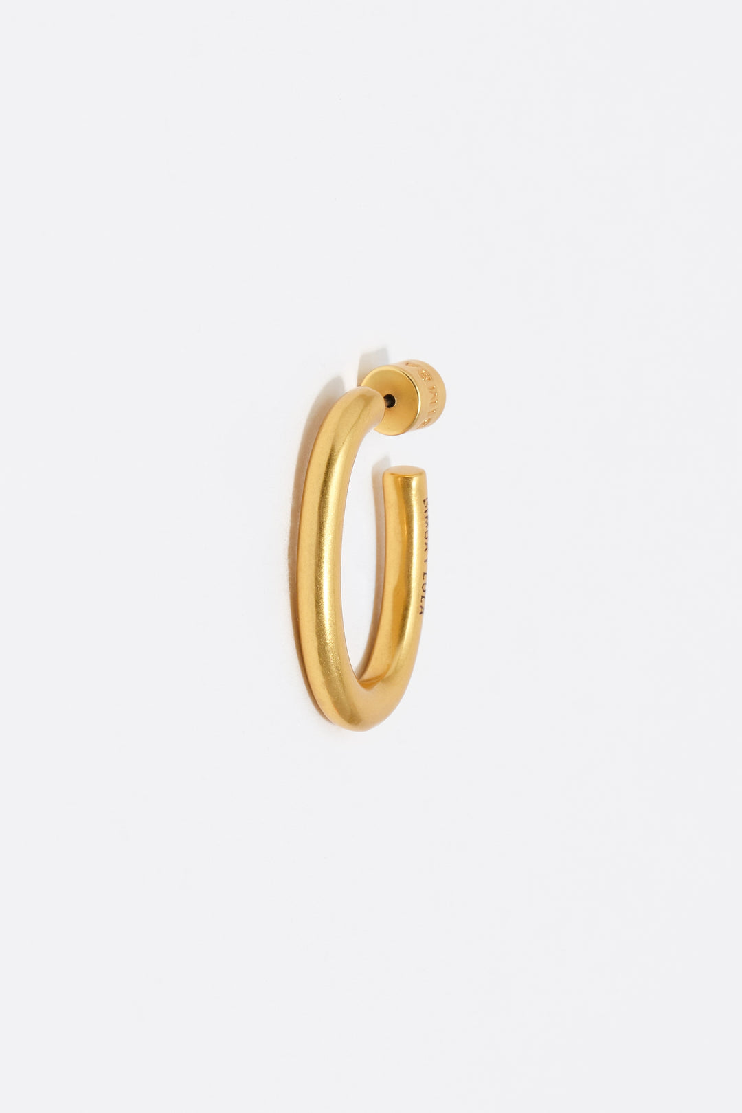Matte golden hoop earrings