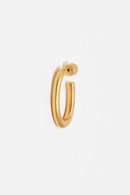 Matte golden hoop earrings
