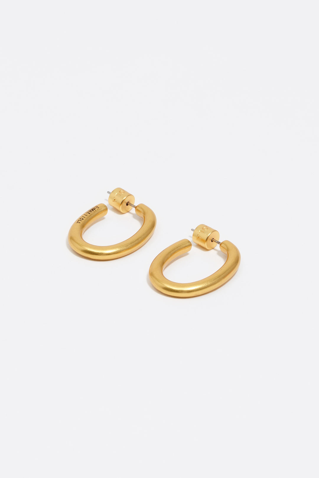 Matte golden hoop earrings