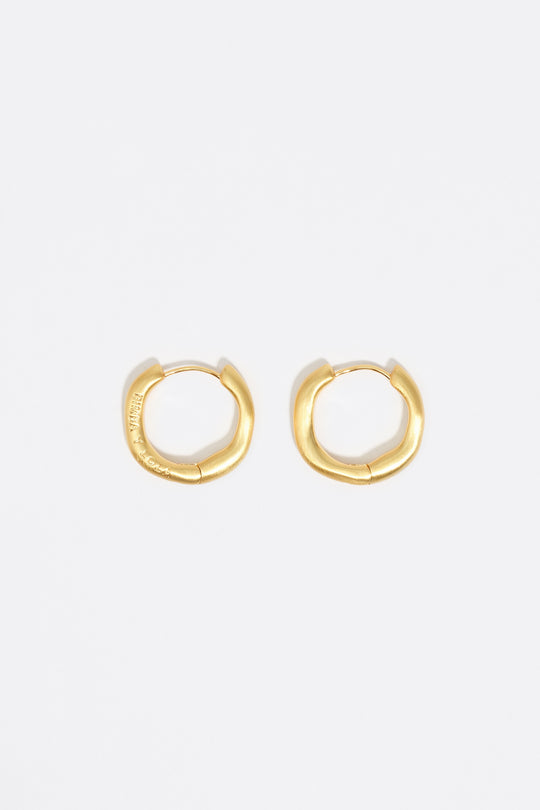 Matte gold irregular hoop earrings