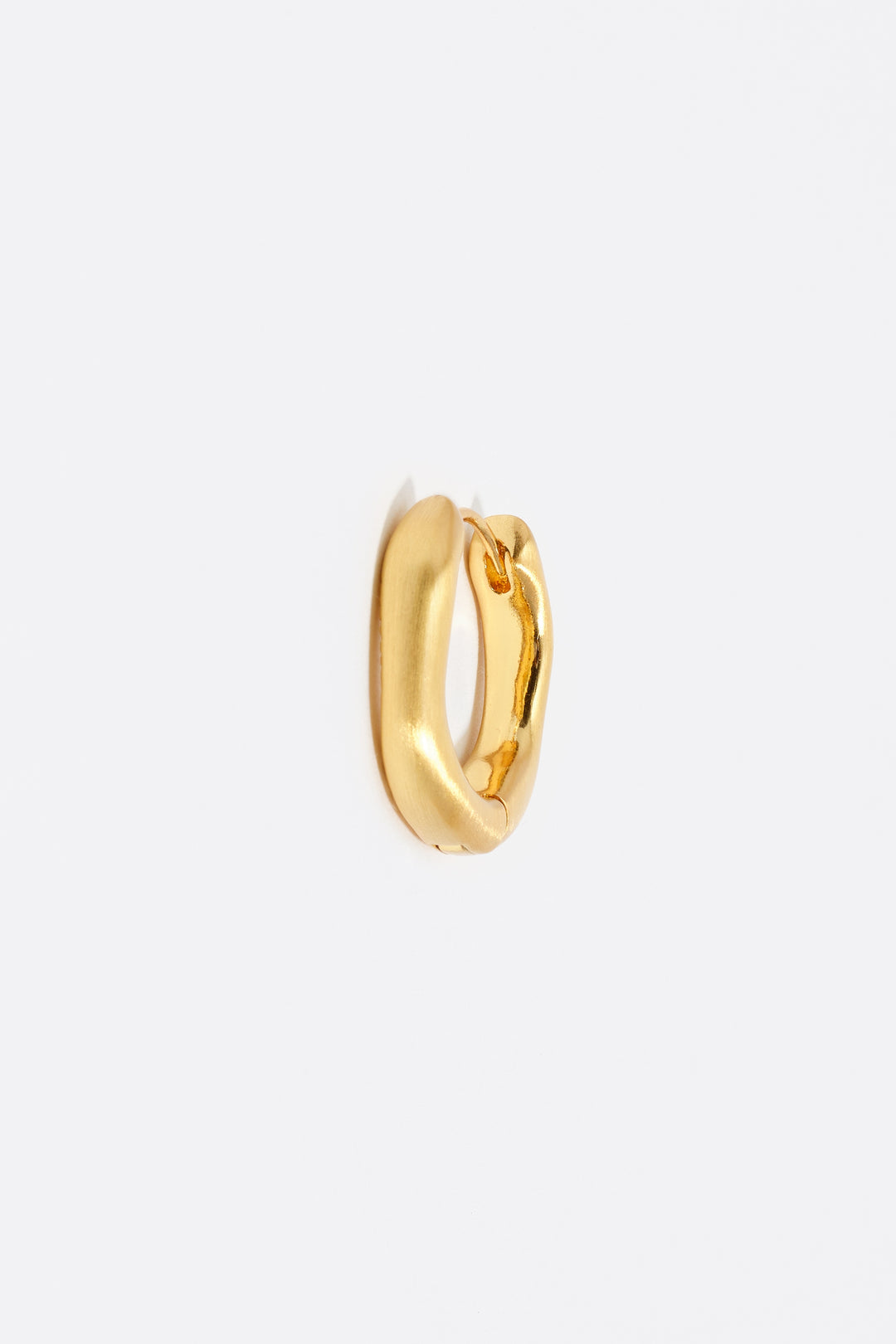 Matte gold irregular hoop earrings