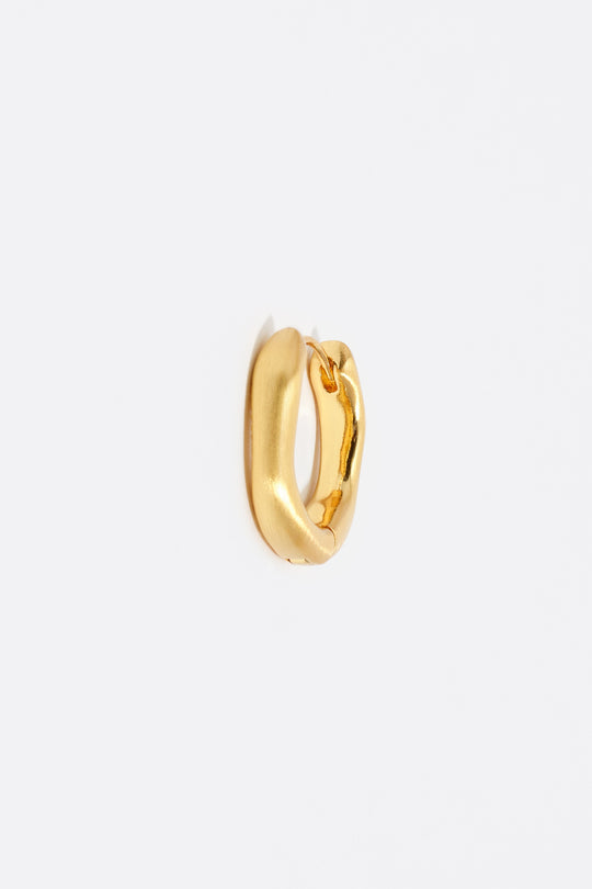 Matte gold irregular hoop earrings