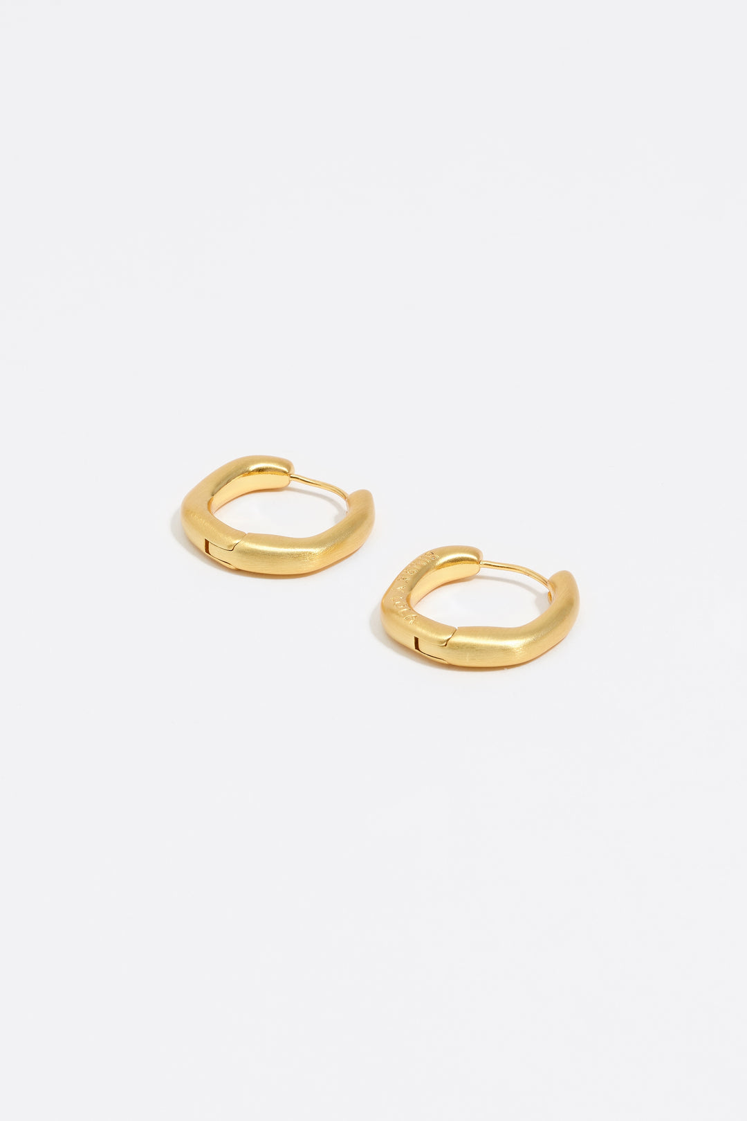 Matte gold irregular hoop earrings