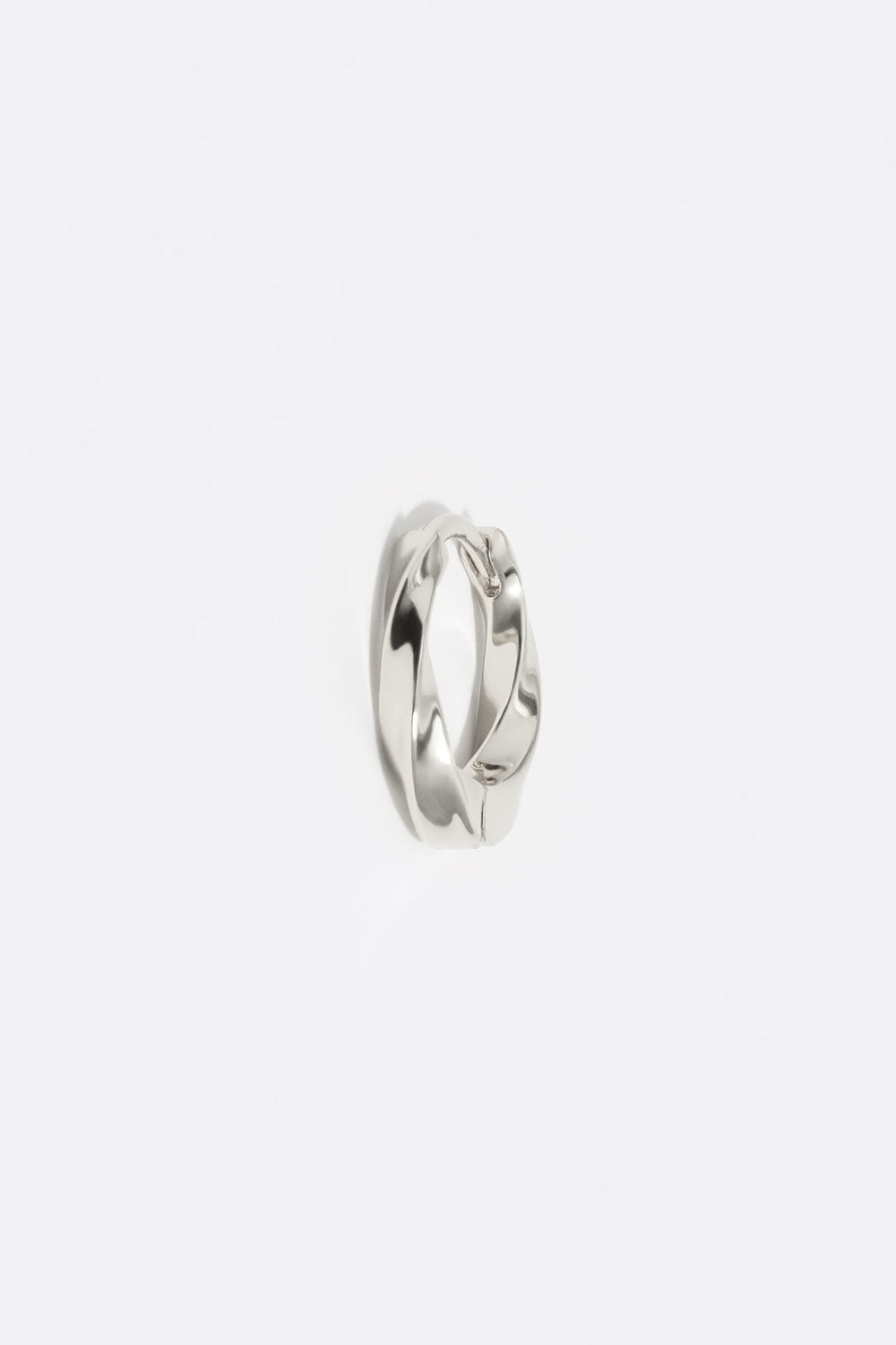 Textured silver hoop earrings