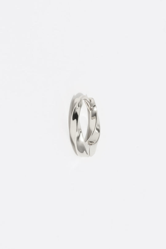 Textured silver hoop earrings