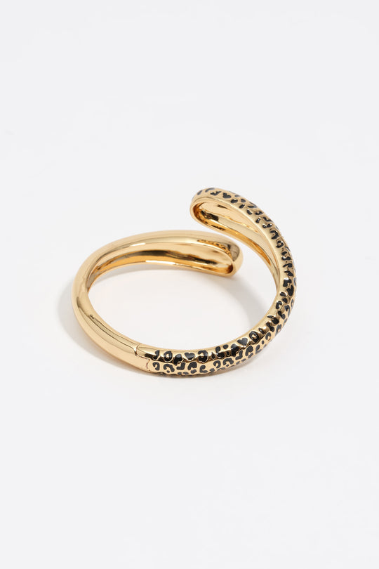 Black animal print bracelet