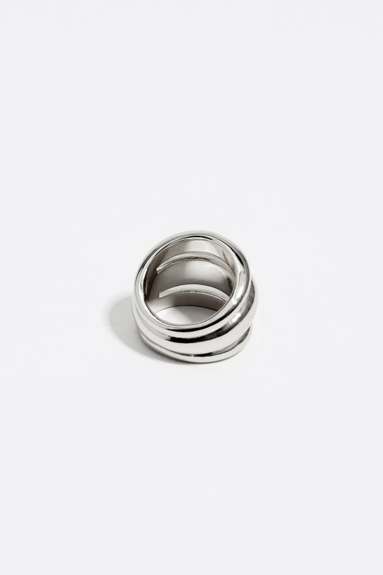 Silver bands ring