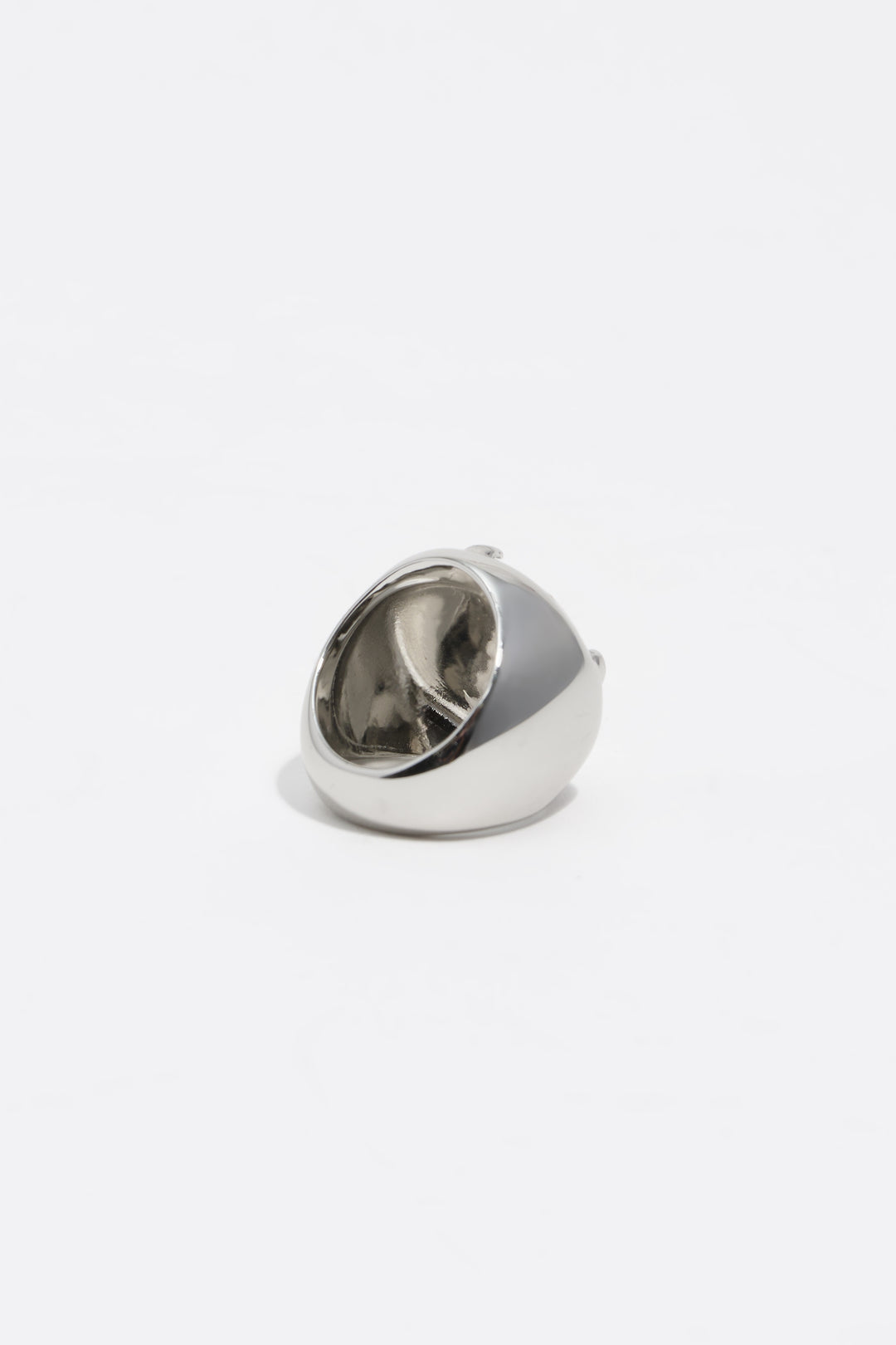 Silver crystal ring