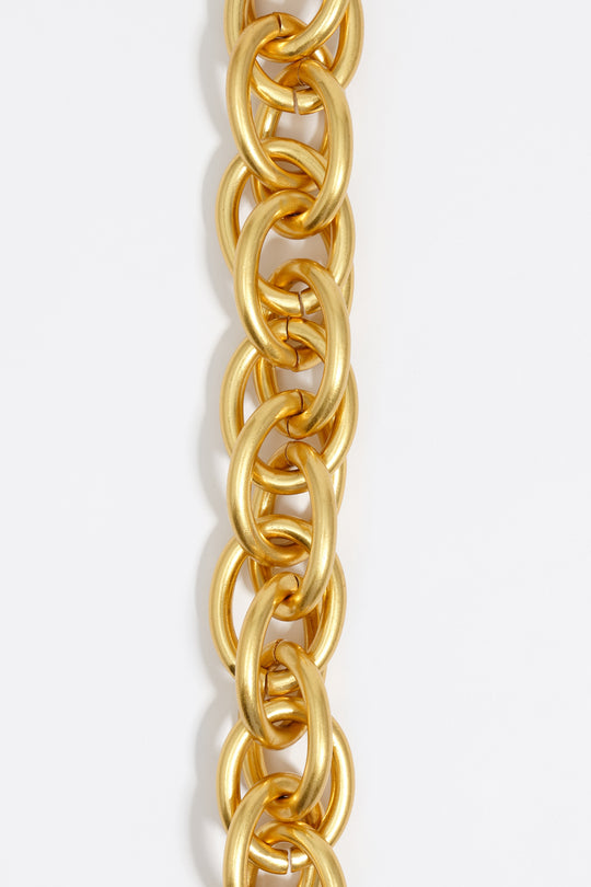 Matte gold tone maxi chain necklace