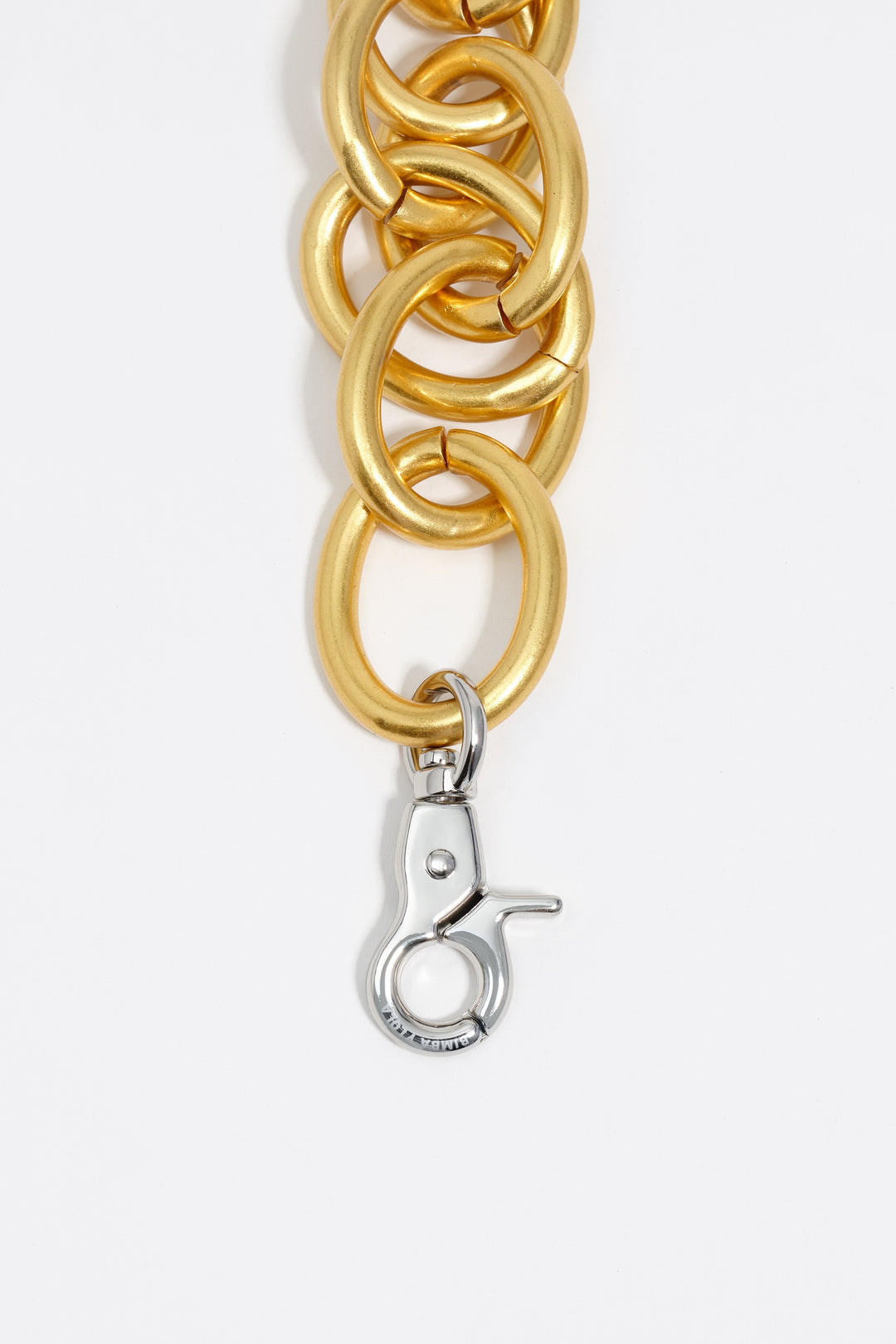 Matte gold tone maxi chain necklace