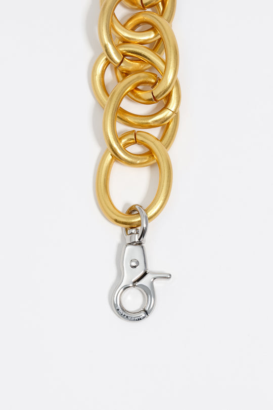 Matte gold tone maxi chain necklace