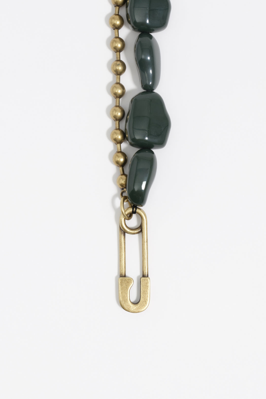 Two-tone multi-chain and pearl bracelet