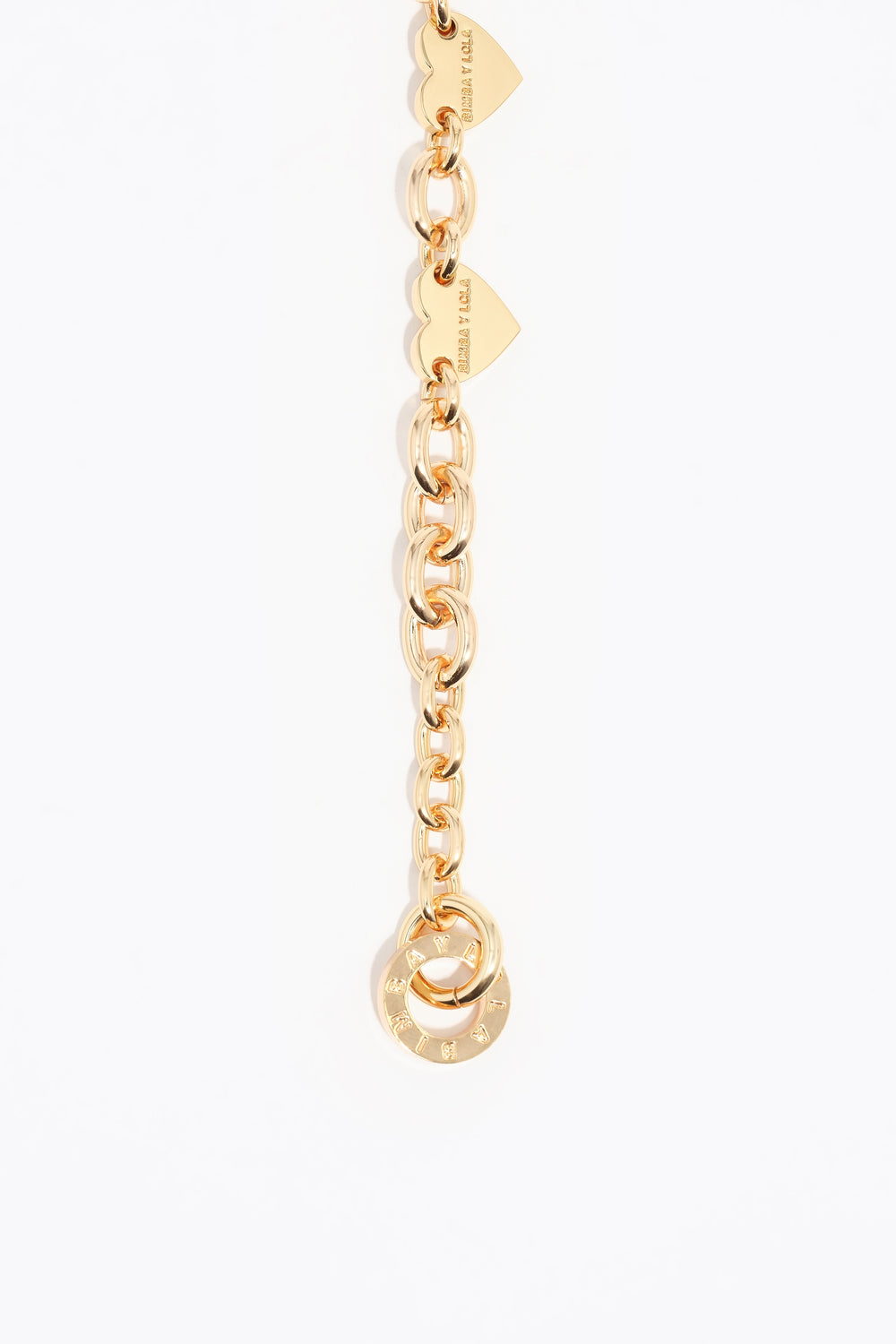 Gold hearts chain necklace