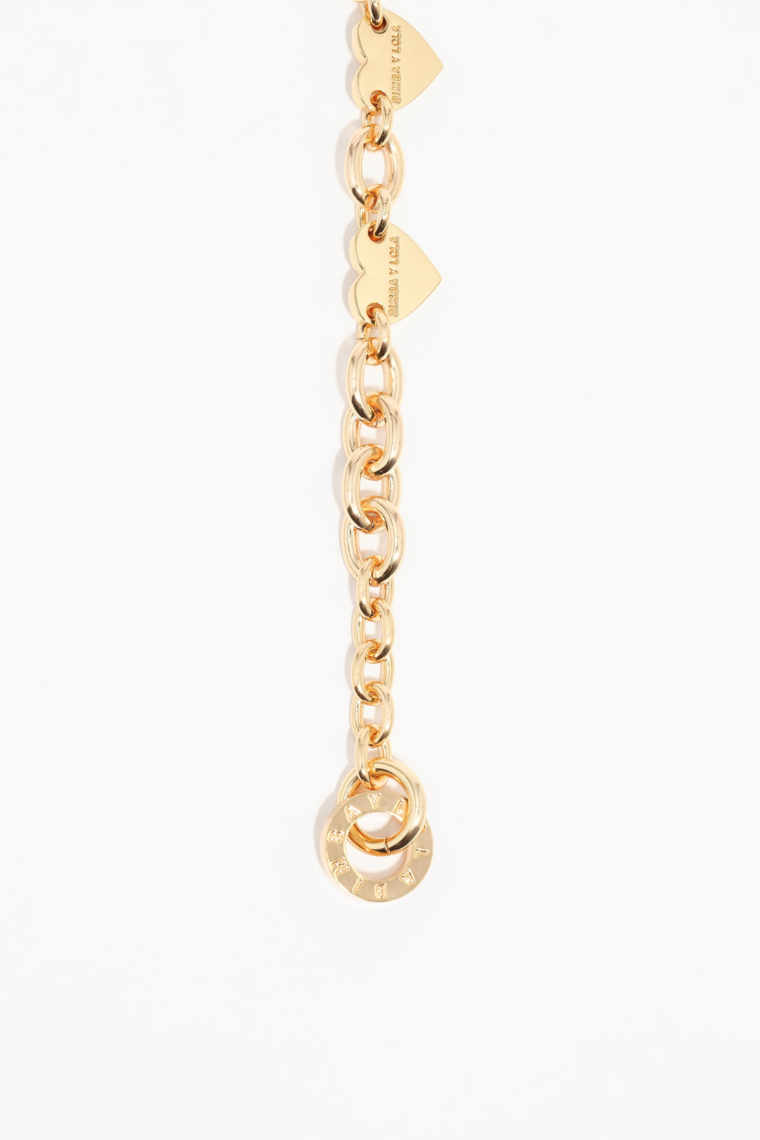 Gold hearts chain necklace