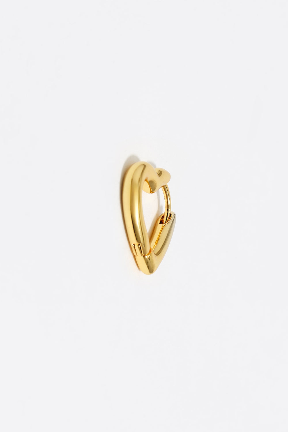 Golden heart hoop earrings
