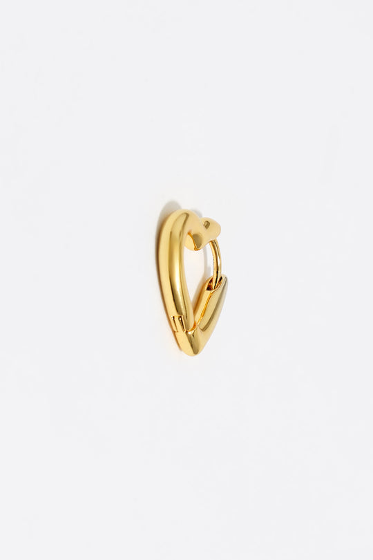 Golden heart hoop earrings