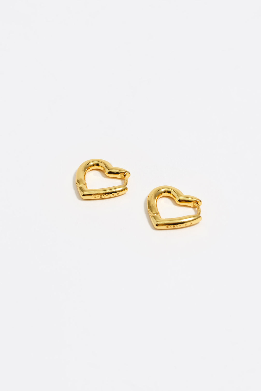 Golden heart hoop earrings