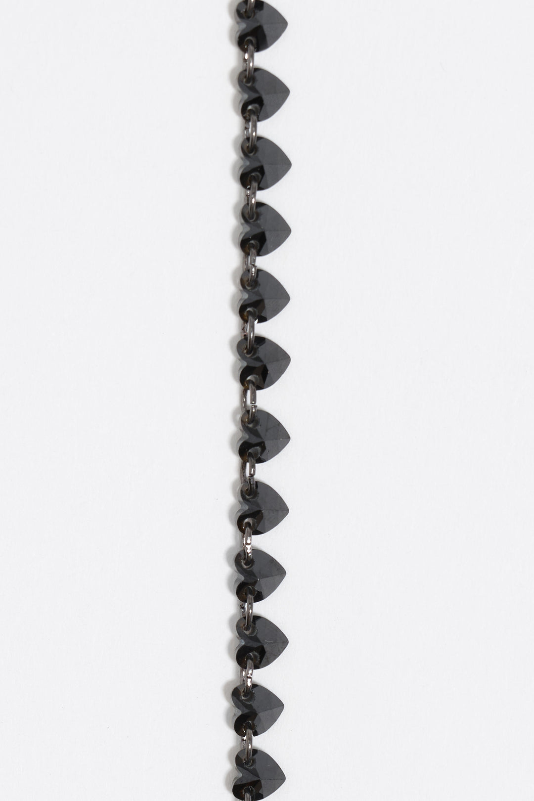Black hearts crystals bracelet