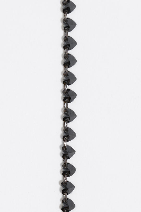 Black hearts crystals bracelet