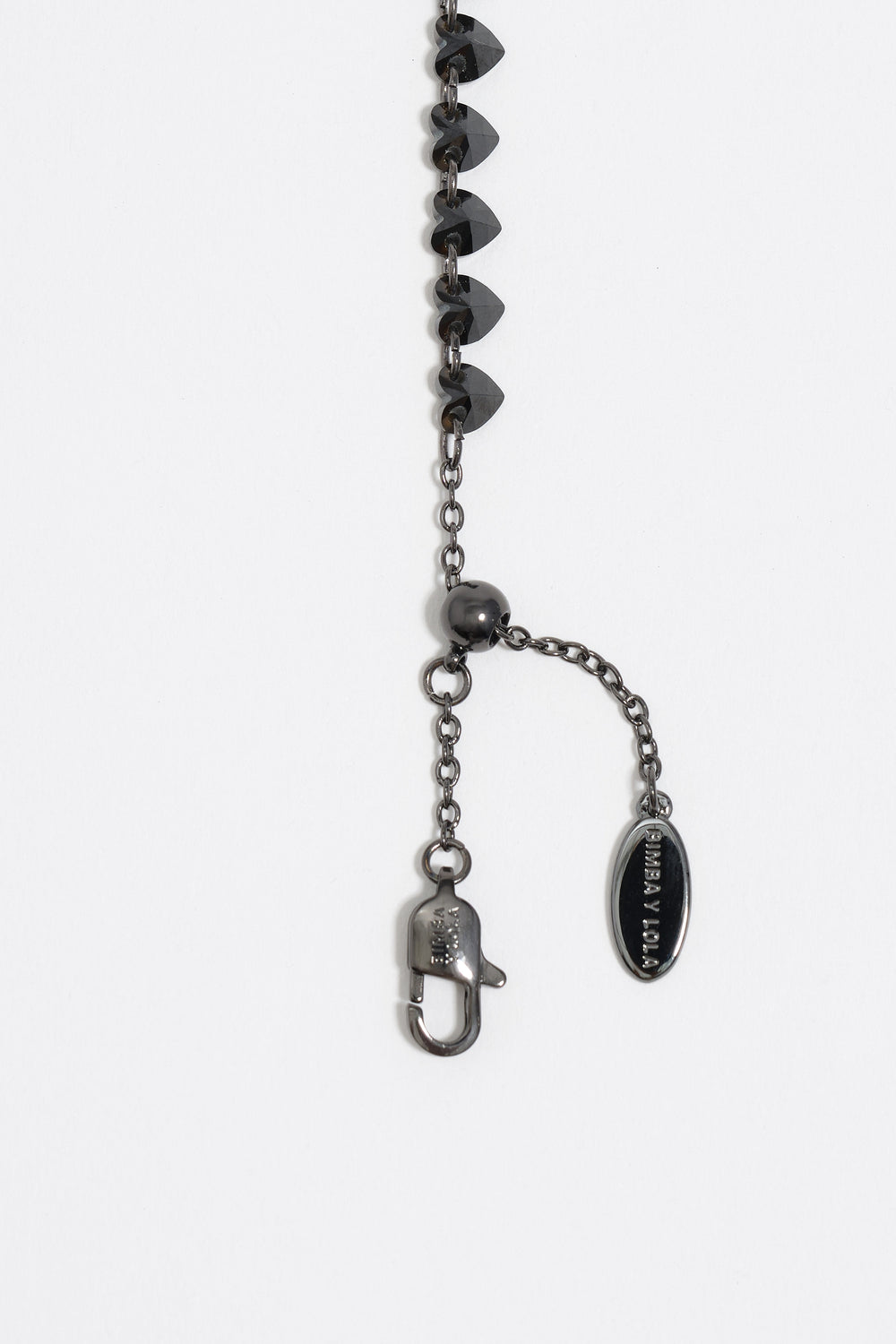 Black hearts crystals bracelet