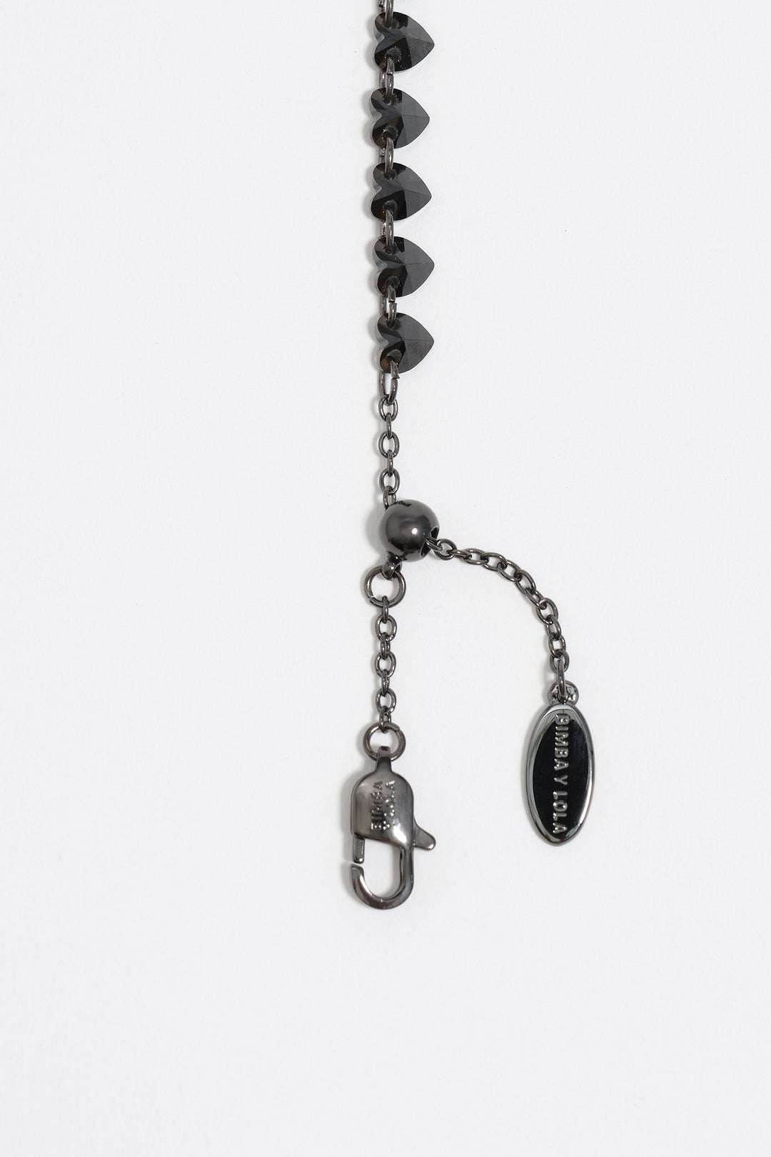 Black hearts crystals bracelet