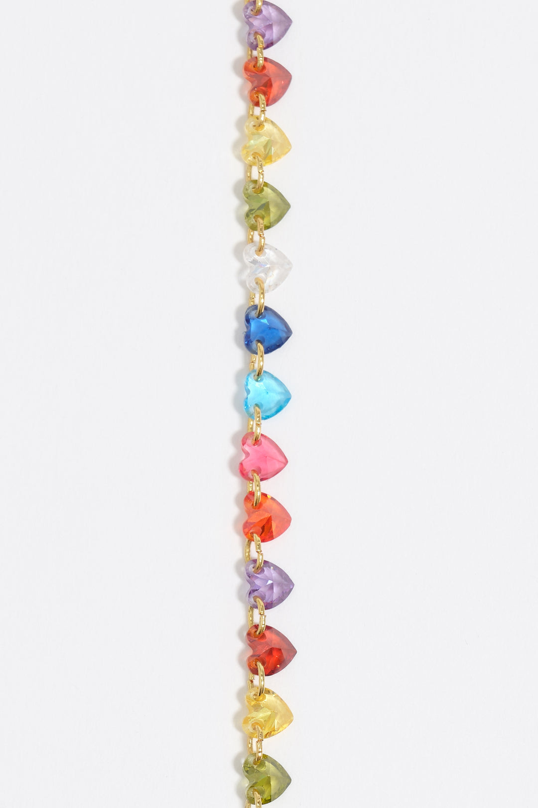 Gold-tone hearts crystals bracelet