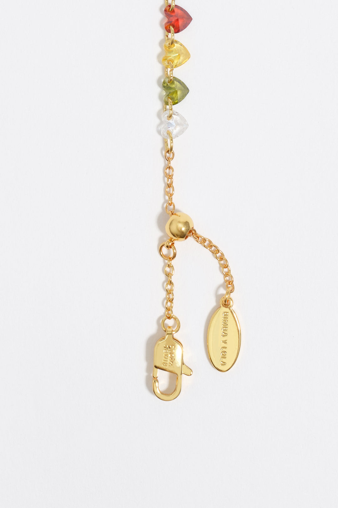 Gold-tone hearts crystals bracelet