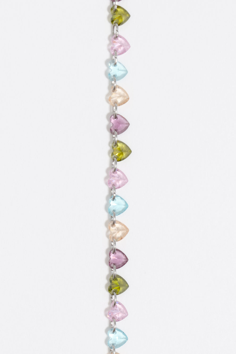 Silver-tone hearts multicolor crystals bracelet - MYHOLDAL LEBANON
