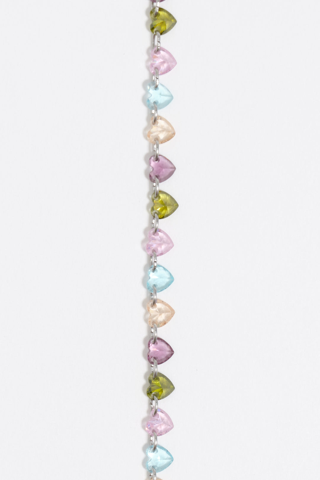 Silver-tone hearts multicolor crystals bracelet - MYHOLDAL LEBANON