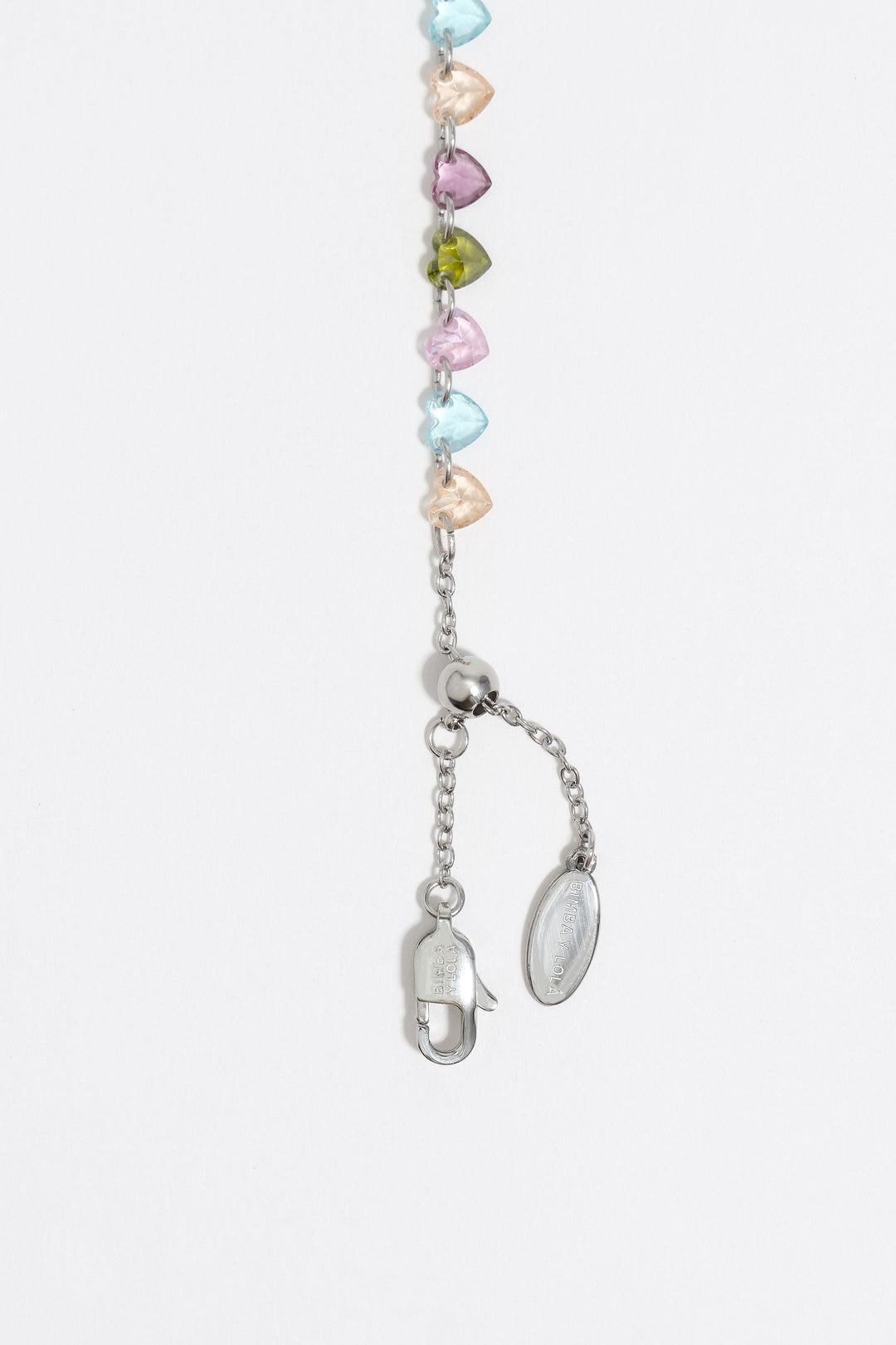Silver-tone hearts multicolor crystals bracelet - MYHOLDAL LEBANON