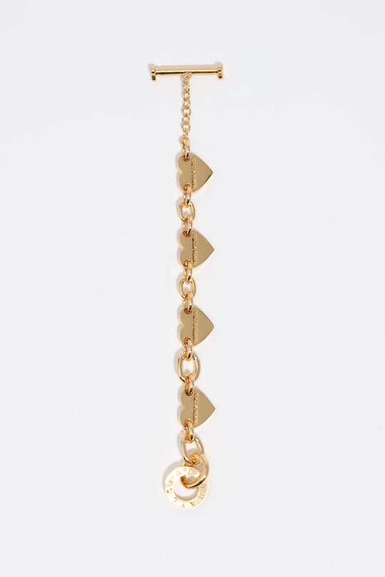 Hearts gold chain bracelet