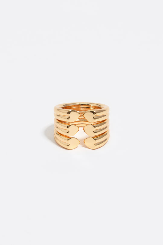 Gold hearts ring