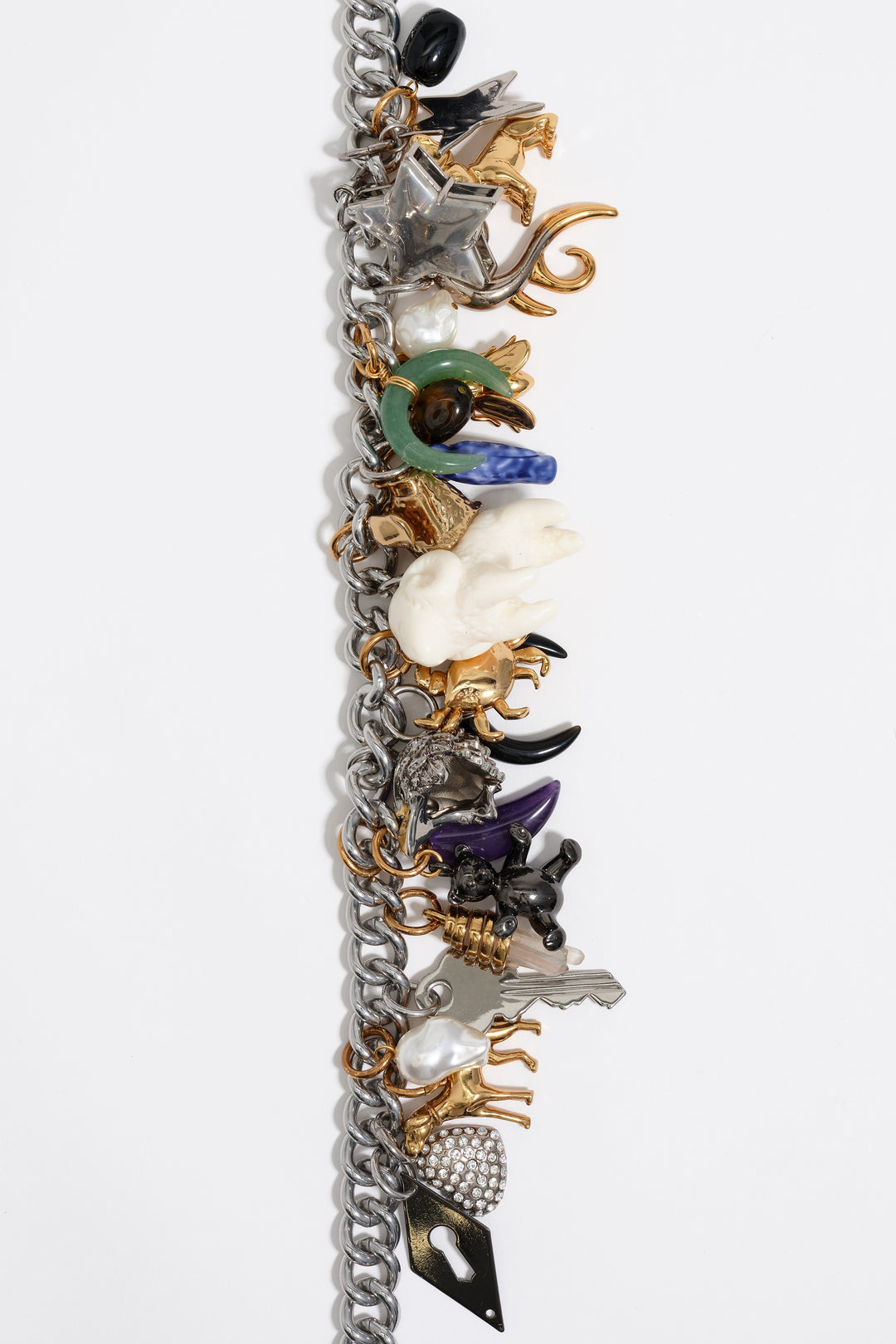 Multi-charm chain necklace